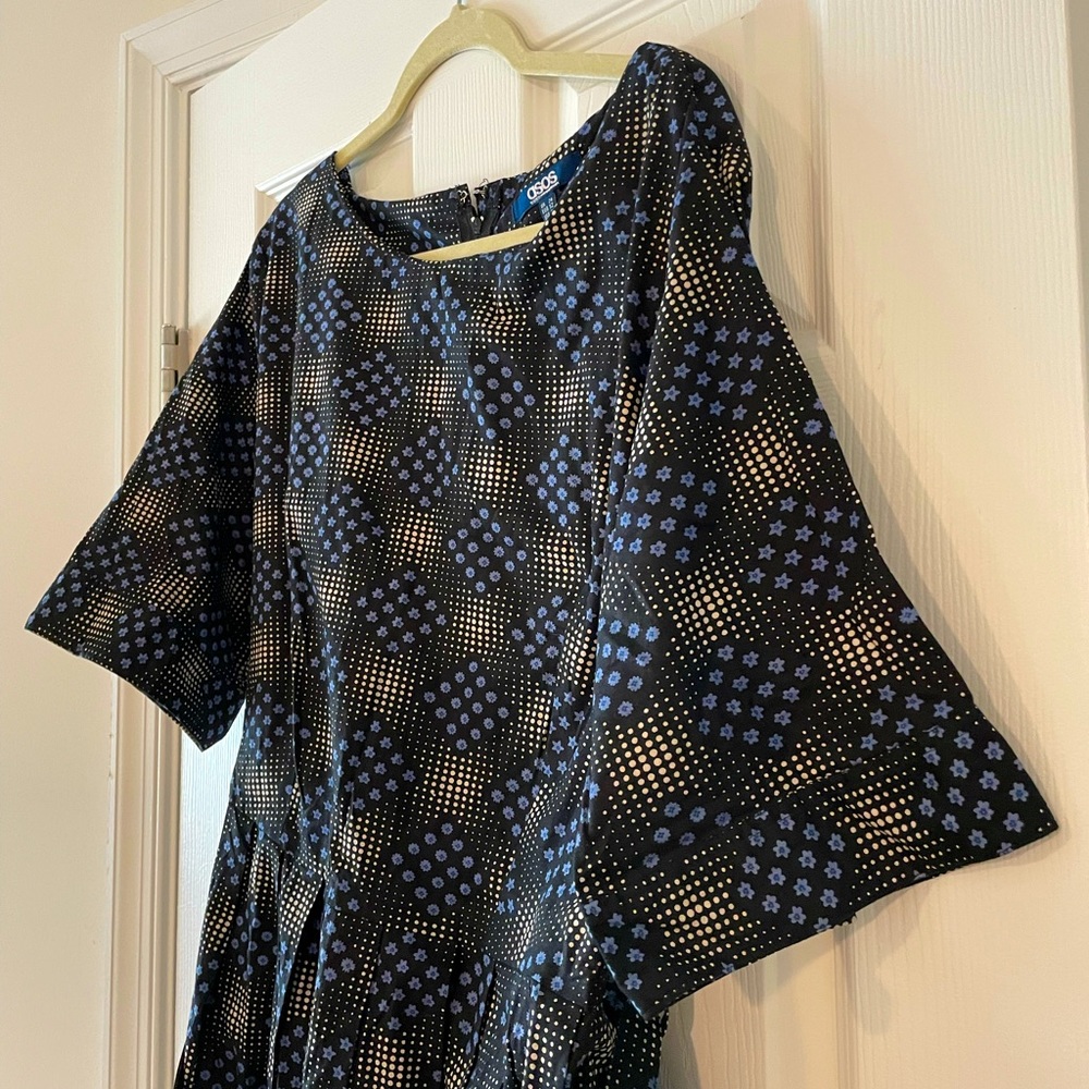 Floral Square Patterned Dress